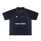 Striped V-Neck Soccer Jersey
