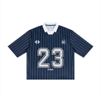 Unisex Pinstripe Collared Soccer Jersey