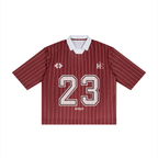 Unisex Pinstripe Collared Soccer Jersey