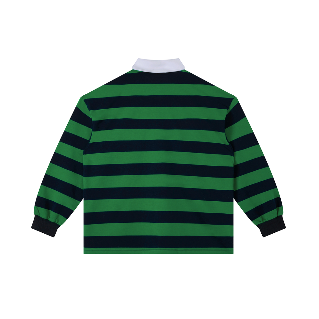 Color Block Stripe Polo Shirt